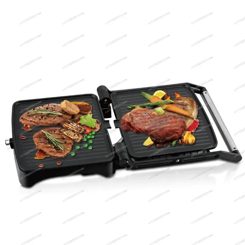 for Cross-border European Household Barbecue Sausage Grill Machine Hamburger Toast Steak Panini Sandwich Breakfast Grill