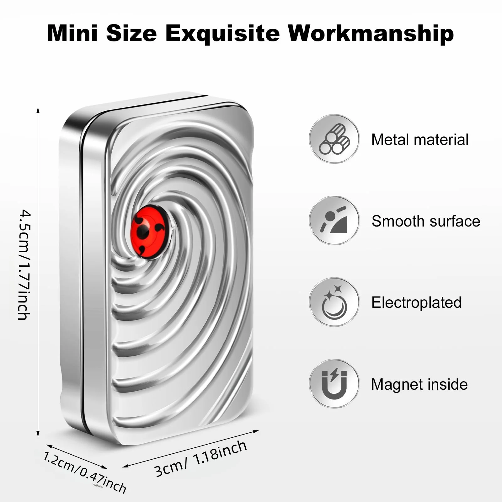 EDC Fidget Sliders Slider Metal Fidget Toys Stress Relief for Adults Magnetic Metal Infinite Fidget