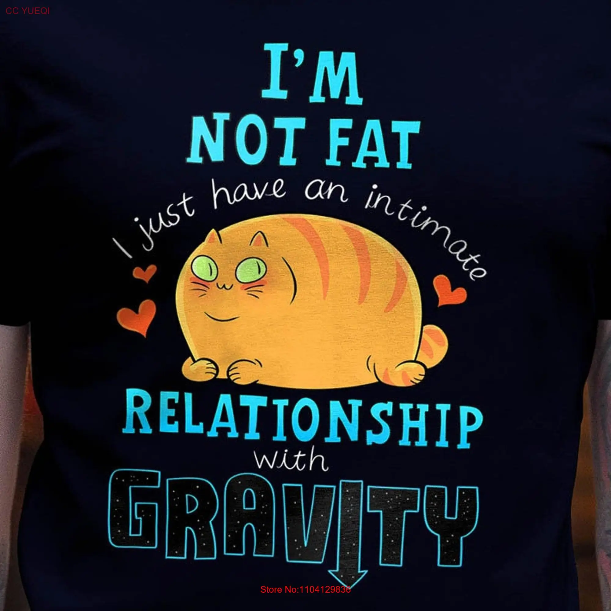 Gravitational Attraction funny caT T Shirt body positivity plussize positive plus size unisex slimfit