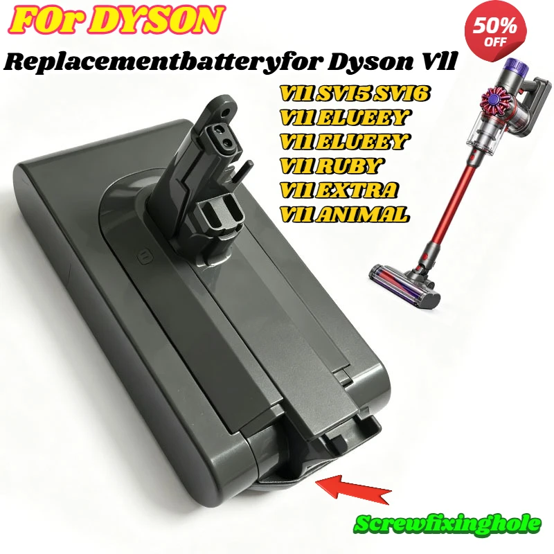 

New for Dyson 25.2V SV14 9800mAh 18650 Battery Lithium Li-ion Rechargeable Battery V11 Absolute V11 Animal SV15 970145-02