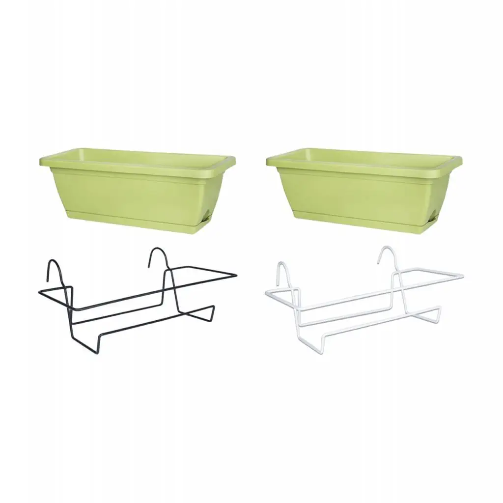 

Rectangular Hanging Planter with Drainage, 43x19x15cm, Suitable for Outdoor Use