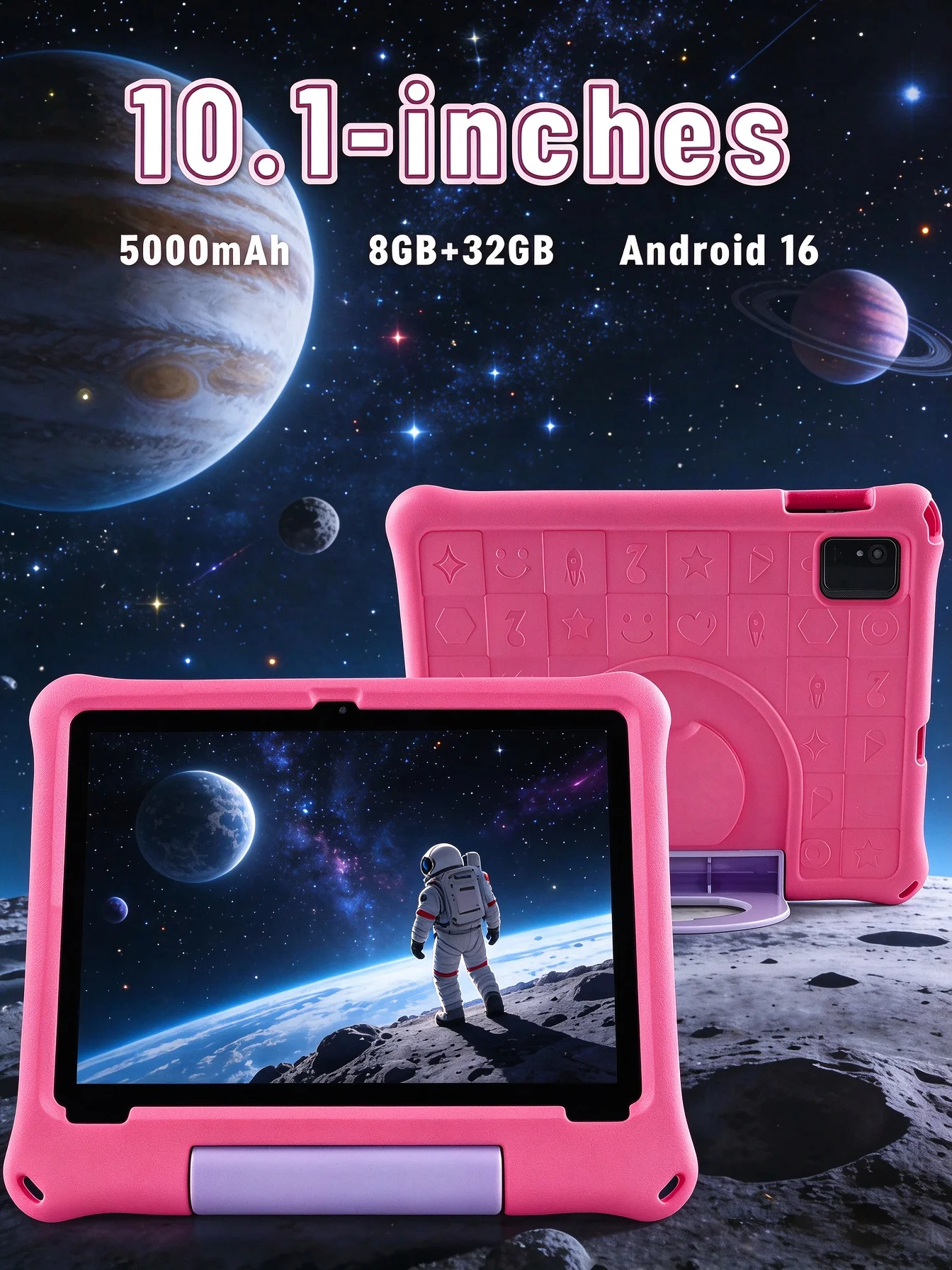 ANRY Android 16 Tablet 10.1 Inch Octa Core 8GB RAM 32GB ROM 2.4G/5G WiFi Bluetooth Student Children Learning Educational Tablet