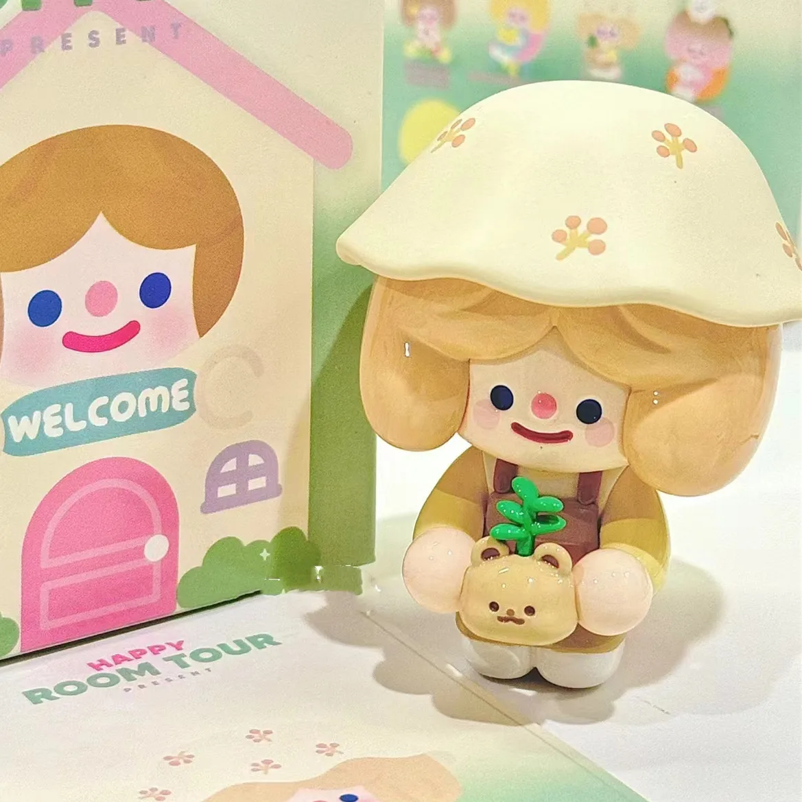 Genuino Rico Happy House Series Blind Box Fashion Play Doll Collezione da tavolo Ornamenti Simpatico regalo di compleanno per ragazza con bambola in