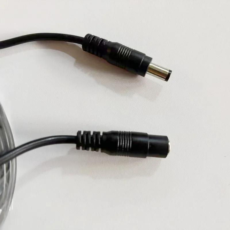 12 فولت تيار مستمر فيديو تمديد الحبل 5.5 مللي متر * 2.1 مللي متر ذكر إلى موصل سالب 12 فولت كابل تمديد الطاقة لكاميرا الأمن موسع الحبل