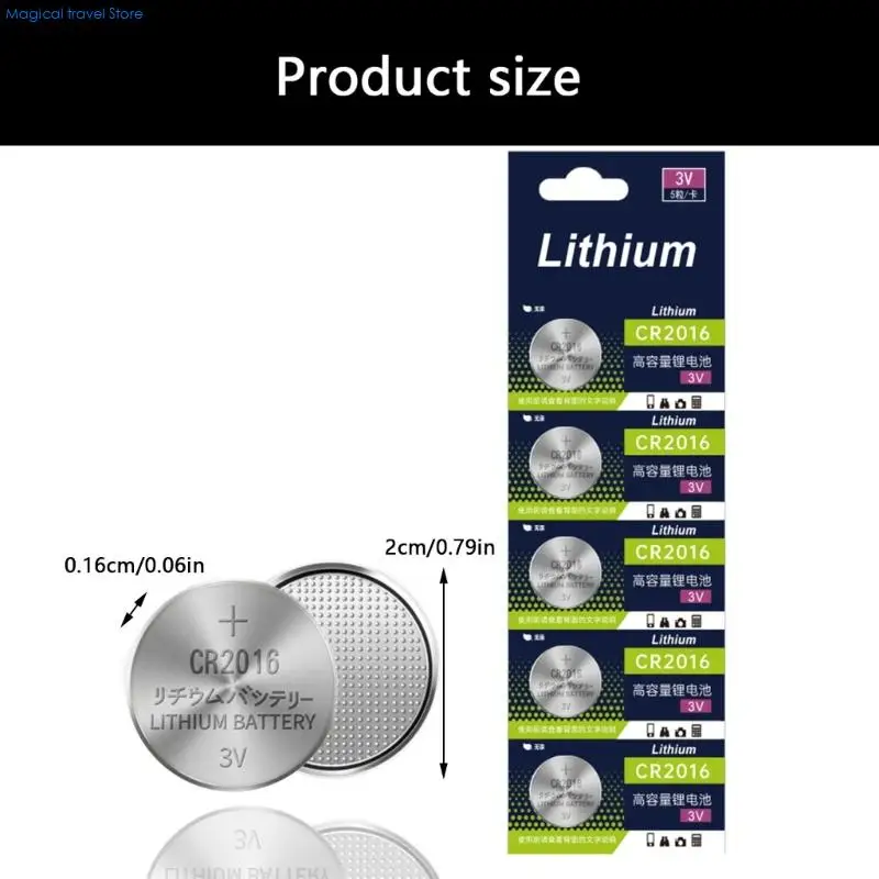 N2UB High Energy Density CR2016 Battery Button Cell For Car Keys And Small Devices