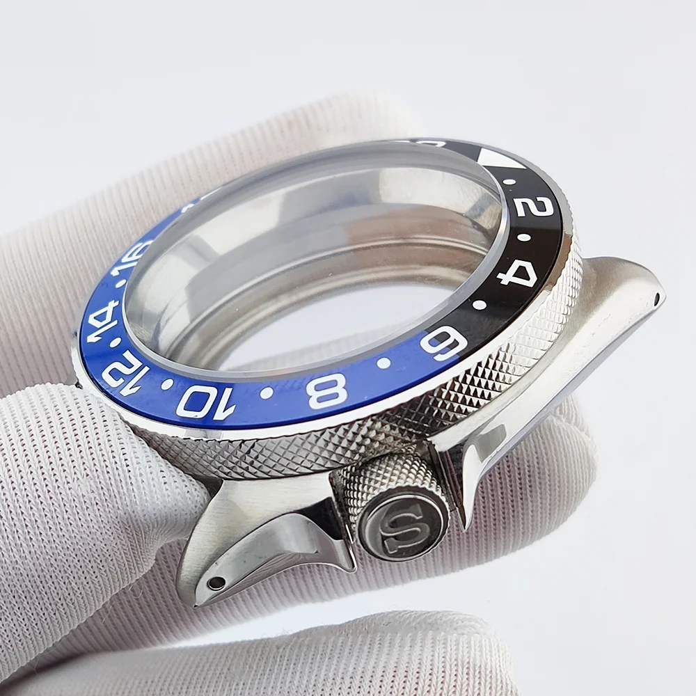 40mm case SKX007 watch case NH35 case fits 28.5mm dial case sapphire glass waterproof case HN35/NH36 movement accessories