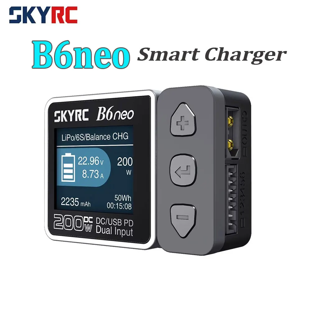 SKYRC B6neo Smart Charger LiPo Battery Balance Charger Discharger DC200W PD80W For RC Model Car Boat Airplane Drone Quadcopter