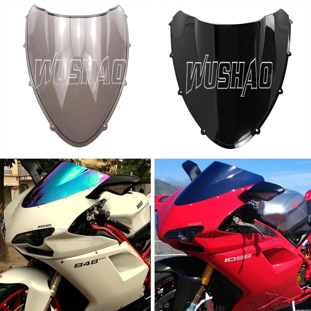 Экран ветрового стекла мотоцикла для 2007 2008 2009 2010 2011 2012 Ducati 2013 848 S R 1098S 1098R Iridium