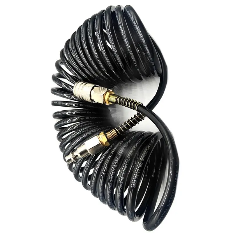 Special Offer~1/4NPT Pneumatic Adapter Quick Coupler Inflating Coil Air Hose Compressor Air Pressure Hose Quick Connector 5Mmx8m