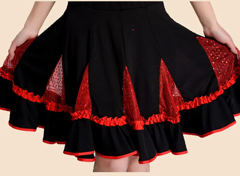 Modern Dance Skirt Flamenco Ballroom Waltz Practice Dance Skirt Big Swing Modern Dancing Costume for Women