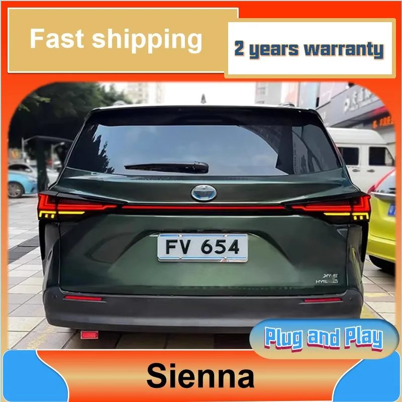 Car Styling for Toyota Sienna Tail Light 2021-2022 Sienna Taillight Rear DRL Fog Brake Turn Signal Reversing