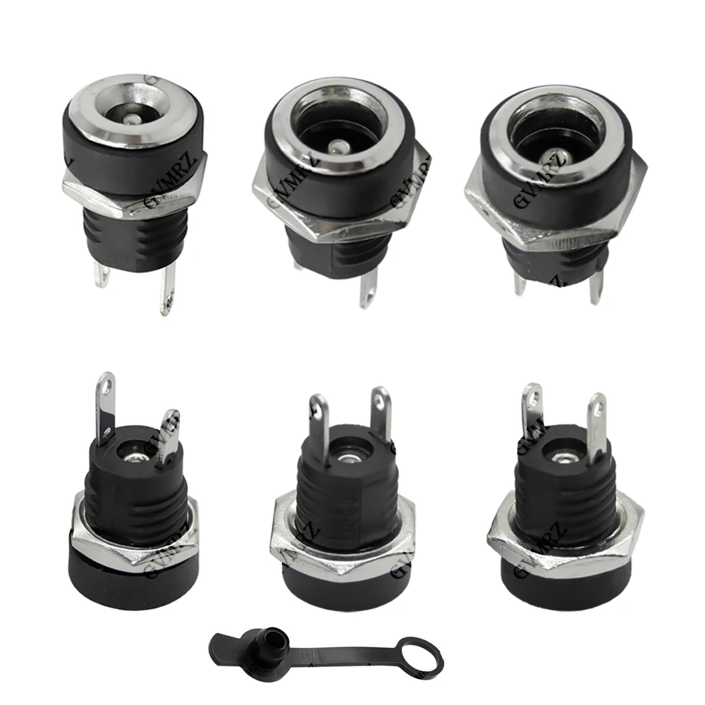 10PCS 5.5mmx 2.5mm DC-022B 3A 12v for DC Power Supply Jack Socket Female Panel Mount Connector DC022B Connector 5.5x2.1