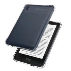 Kobo Libra 2 funda para Kobo Libra H2O, 7 pulgadas, transparente, suave, TPU, tableta, carcasa protectora a prueba de golpes + regalo