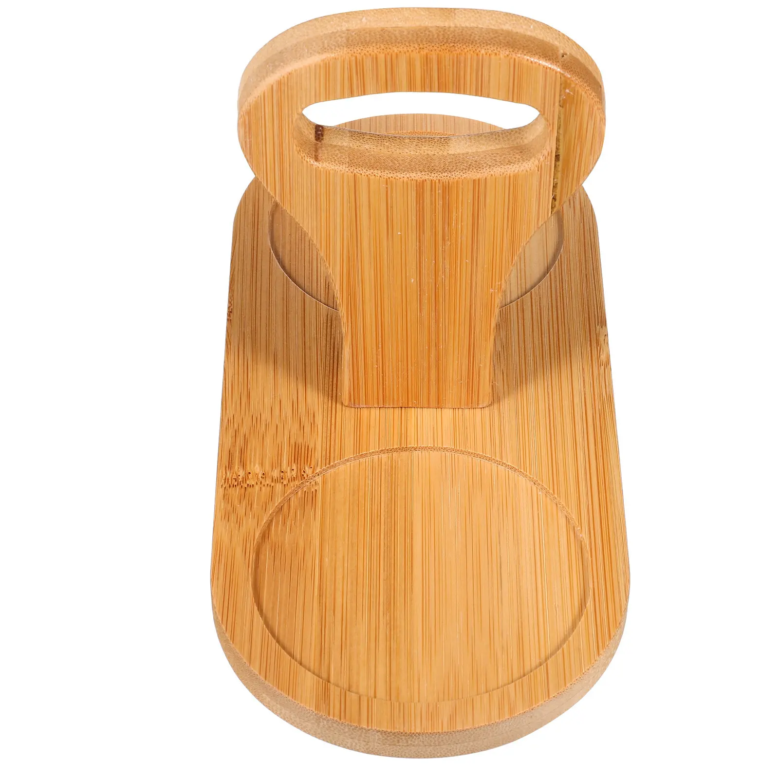 Wooden Tray for Salt and Pepper Grinders Smooth Nonslip Base Organizer for Kitchen Countertop Condiment Holder