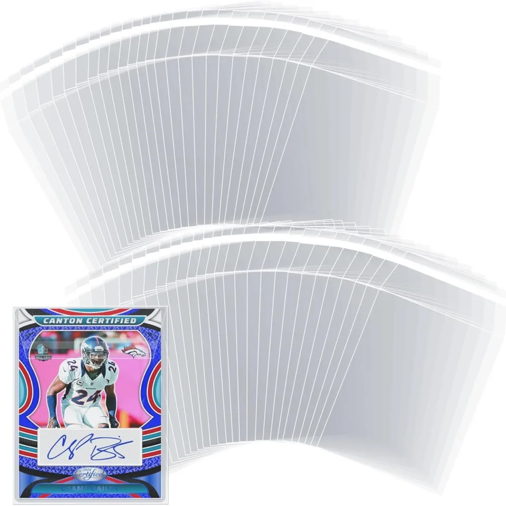 

100-500PCS Clear Card Sleeves Protective Film Magnetic Card Holder For 35PT-100PT Hard Plastic Waterproof Protector Game Photo