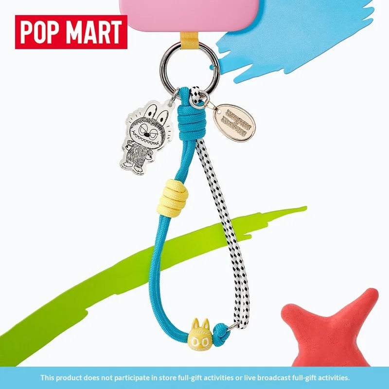 

POP MART The Monsters 10th Anniversary Phone Lanyard Blind Box Accessory Cute Cartoon Charm Strap For Mobile Phone Gift For Fans