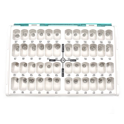 Imagen 2 del producto 48 unids/caja coronas dentales para niños corona de Metal preformada coronas temporales de acero inoxidable materiales de ortodoncia para odontología herramientas de terapia