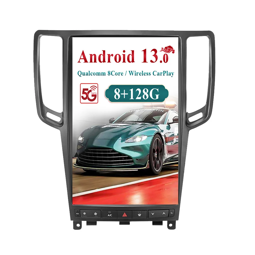 

14,5-дюймовый автомобильный Android CarPlay для Infiniti G37 2013– 2017, автомобильный мультимедийный радиоплеер, GPS-навигация, стерео сенсорный головной блок