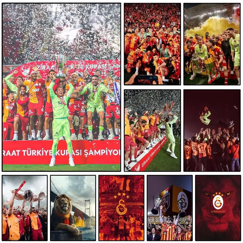 1PC 1PC G-galatasaray S-S-K Poster Self-adhesive Art Waterproof Paper Sticker Coffee House Bar Room Wall Decor