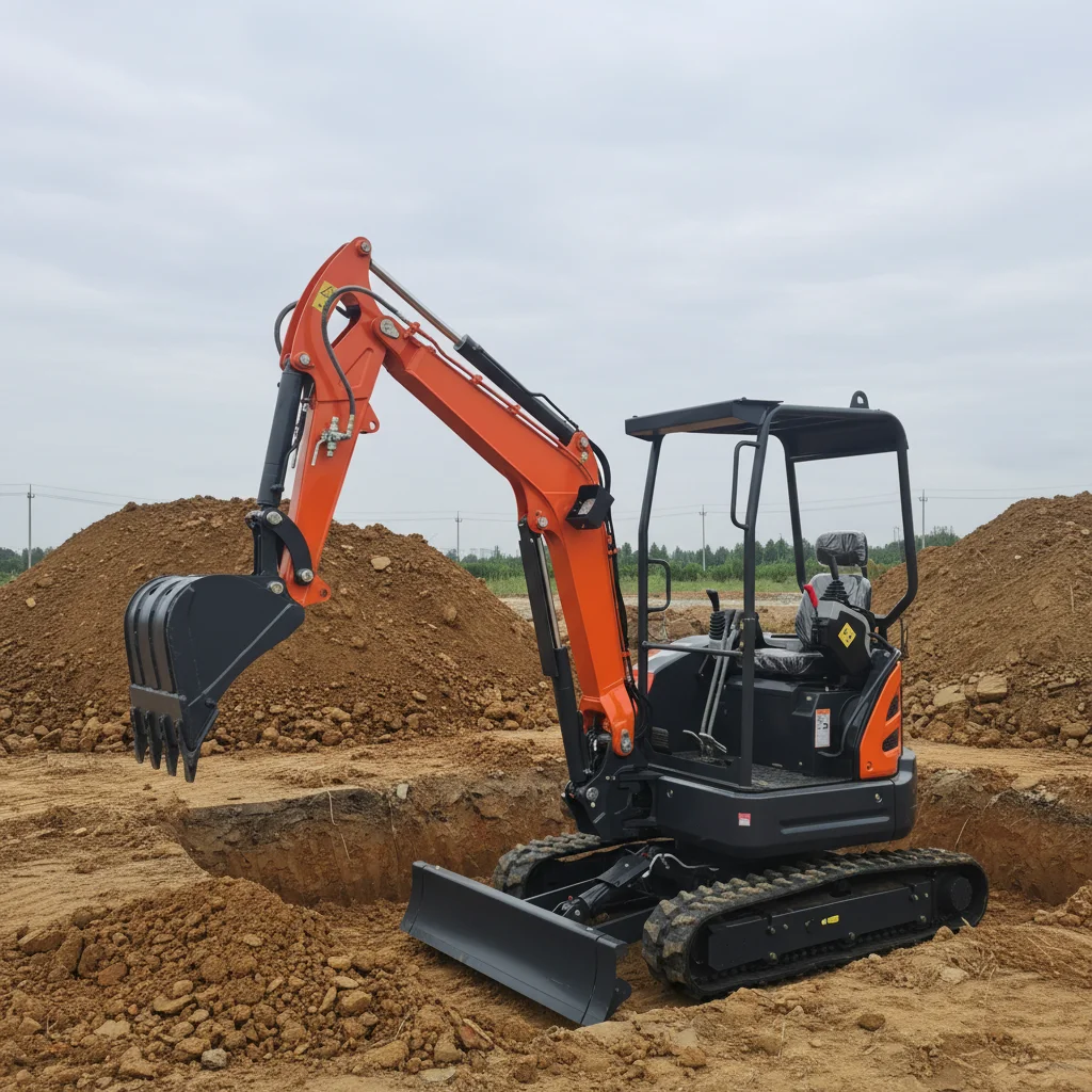 Customize Rubber Track Excavator 1.3 Ton Small Agricultural Digger Machine