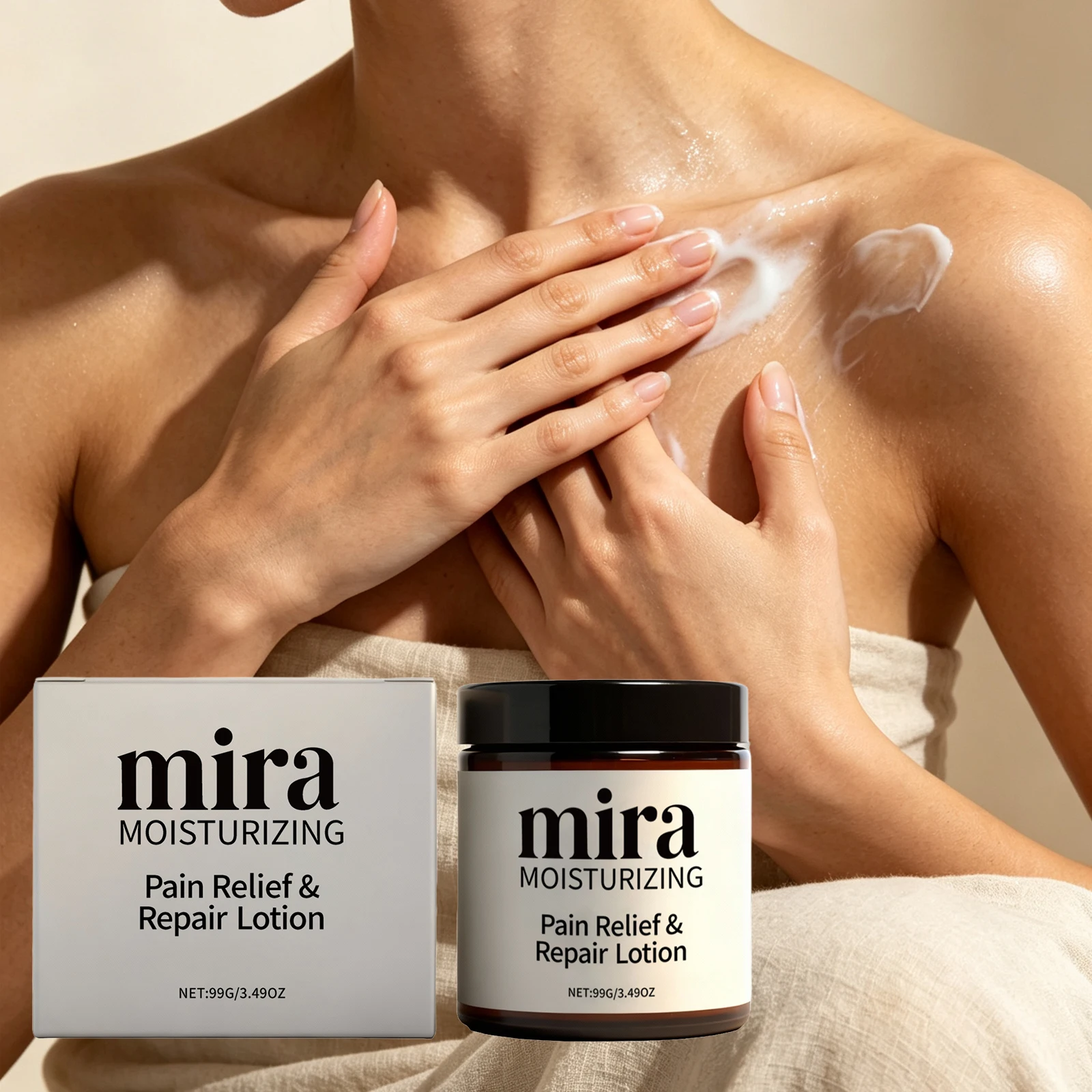 Mira Pain Relief Cream Relieve Tightness Lightweight Refreshing Smoothing Soft Dry Skin Repair Moisturizing Nourishing Body Care