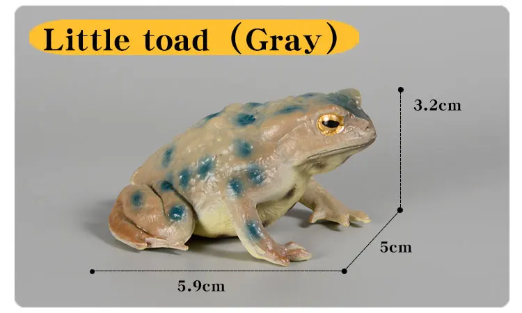 Pädagogische realistische Krötenfrosch-Figur, handbemaltes Wildtier, Insektenfigur, Gummi-Tiermodell, Spielzeug für Kinder – Detail 9