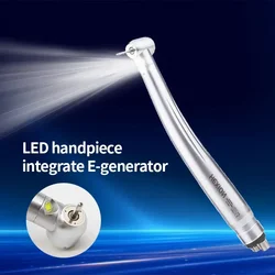 Dental LED High Speed Handpiece With Light E-tape Ceramic Rotor Torque Head Push Button Dental Clinic Pen 3 Water Spray 2/4 Hole