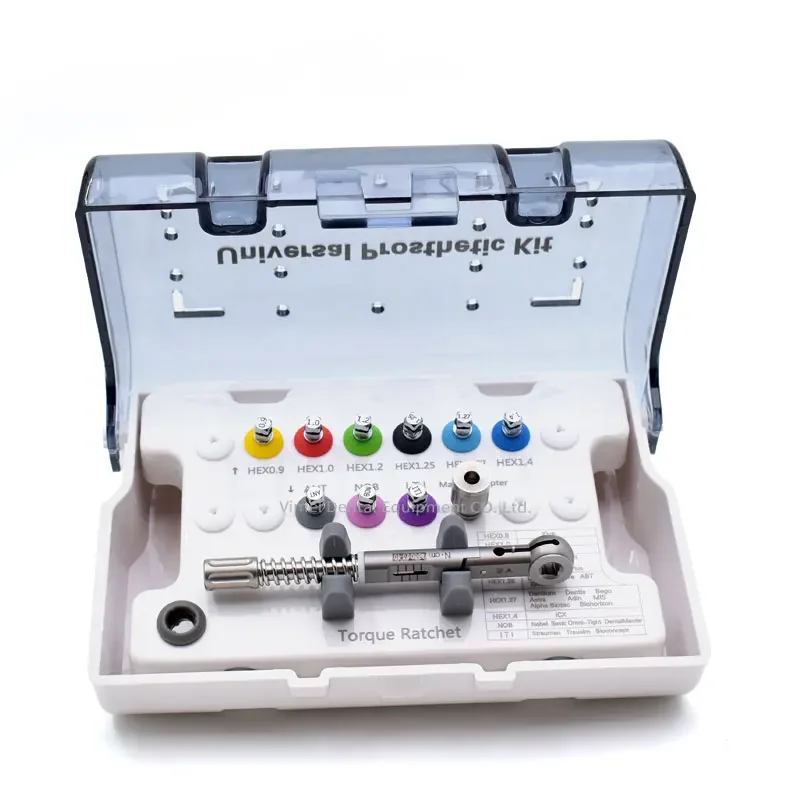 den tal imp lant Surgical Manual Kit imp lant Tool with 9 Screw Drivers 5-45NCM Ratchet Drivers den tistry imp lant Repair Tools