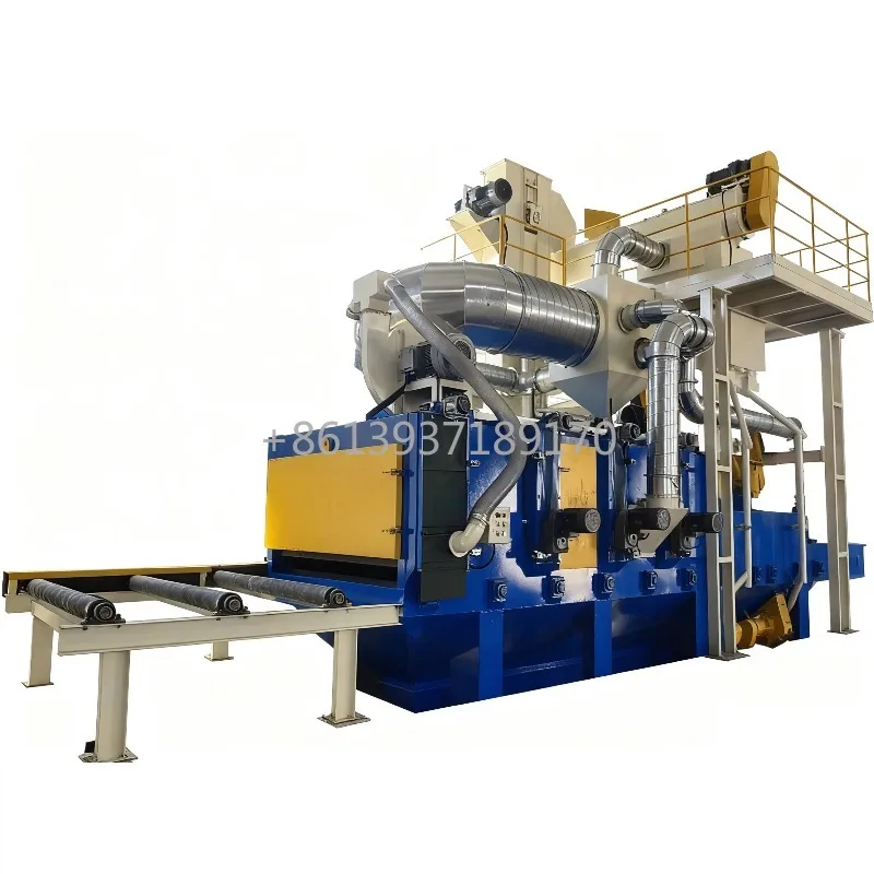 Industrial Steel Plate Surface Cleaning Machine Shot Blasting and Painting with Deflashing and Burnishing Functions