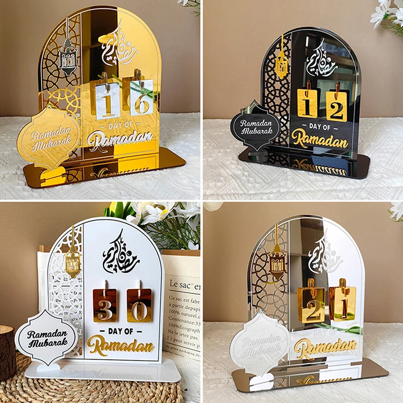 

Acrylic Ramadan Countdown Calendar Islamic Advent Day Decorations For Home Office Muslim Event Party Supplies