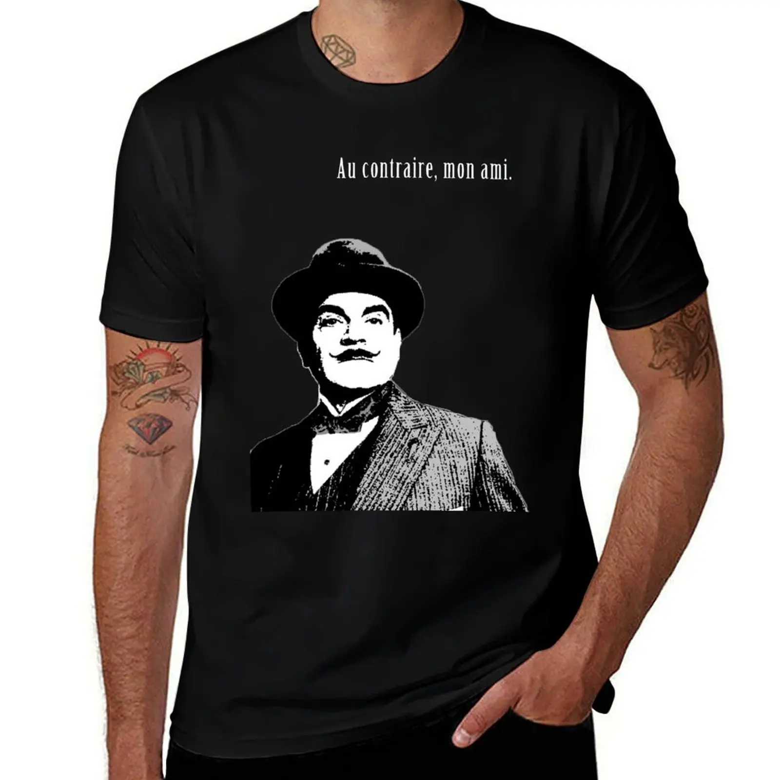 Hercule Poirot T-Shirt Sweat Absorbing Sports Tee Shirt T-Shirt
