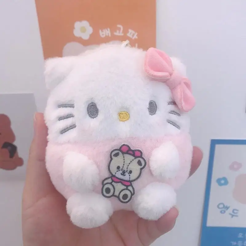 Sanrio-Llavero de Hello Kitty para niña, colgante Kawaii de Anime, juguete decorativo para bolso escolar, muñeca portátil, regalo de dibujos animados de algodón Pp