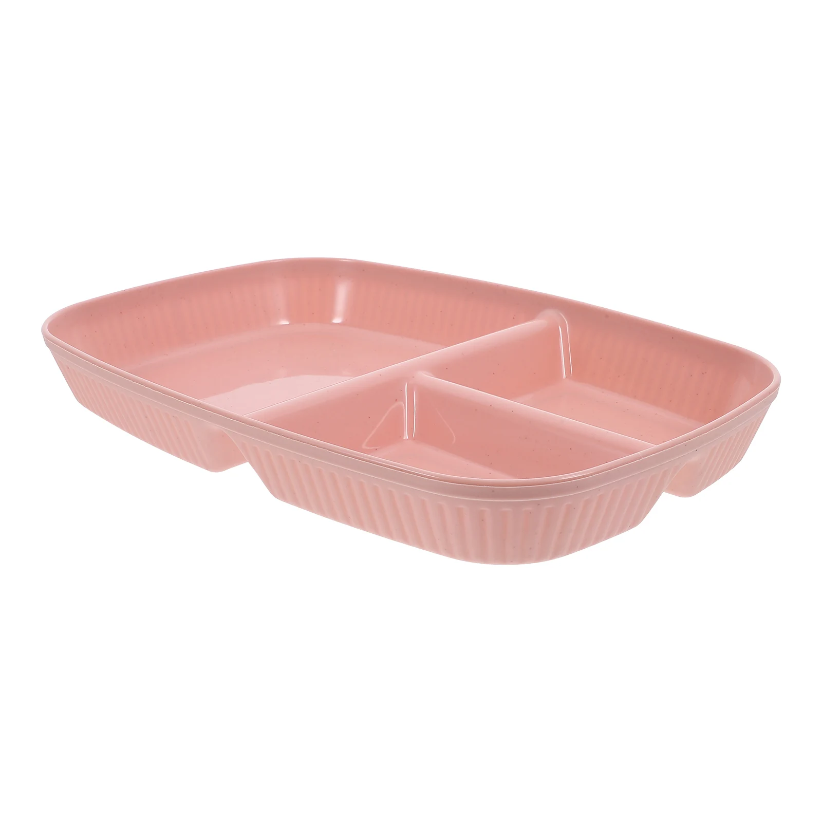 

Divided Food Plate Compartment Reusable Plastic Trays Serving Meal Prep Lunch Snack Japanese Dinnerware Set
