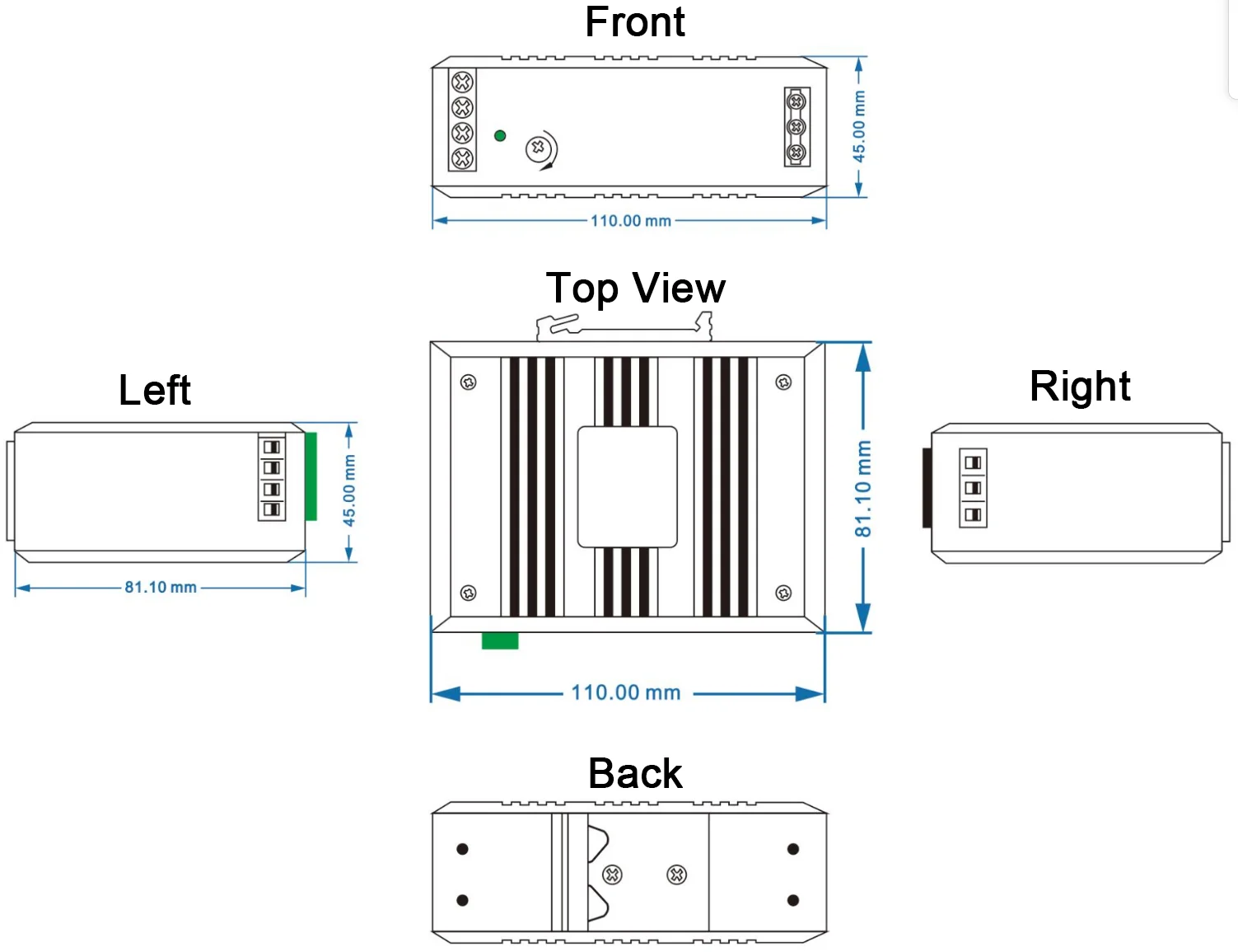 12V 24V 48V Din 레일 장착 산업용 전원 공급 장치 AC DC 변환기 AC220V ~ DC12V2A-24V1A-12V4A-24V2A 48V1A