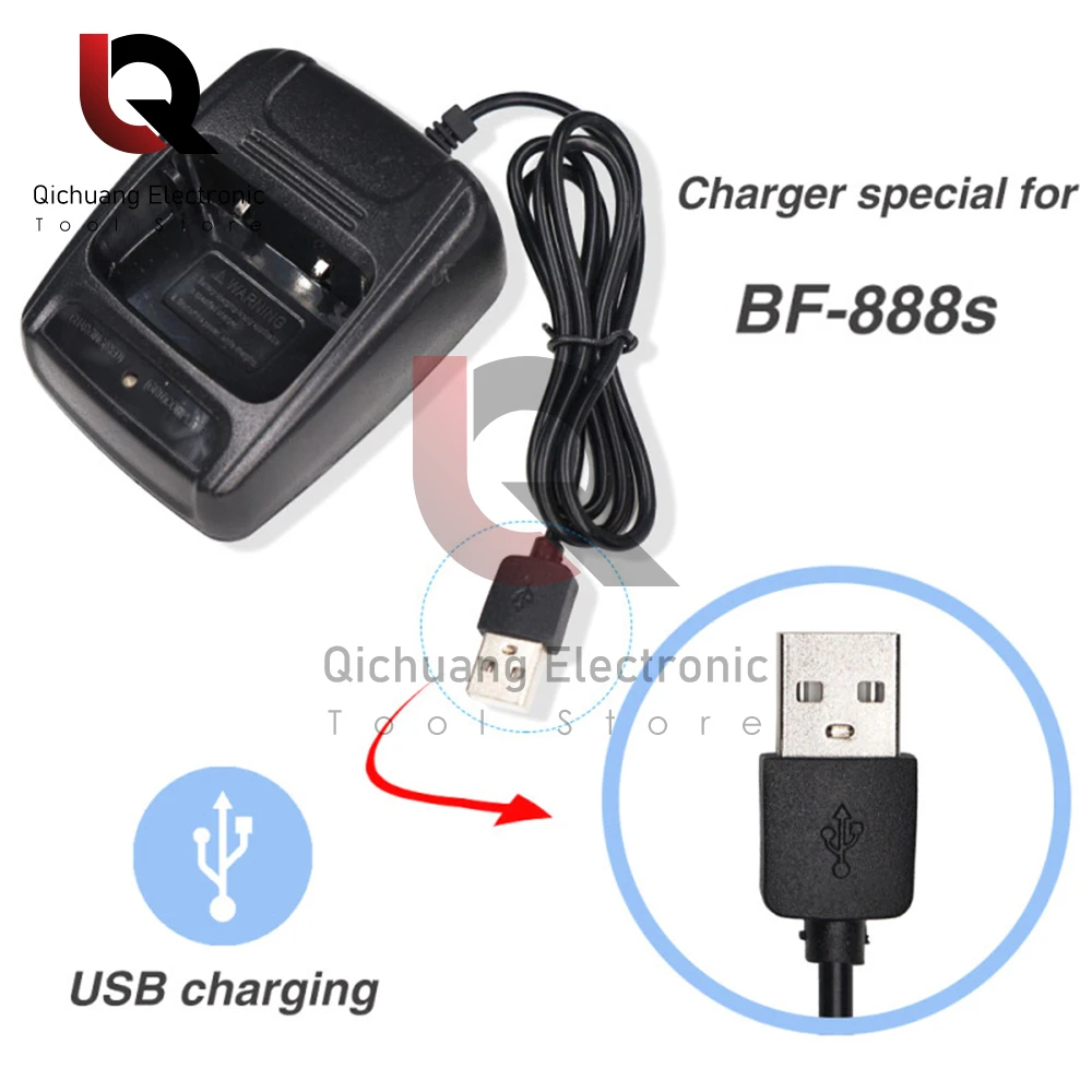 1Pcs Baofeng USB Adaptateur Chargeur Bidirectionnel Radio Talkie Walkie BF-888s USB Charge dock Pour Baofeng 888 Baofeng 888s Accessoires