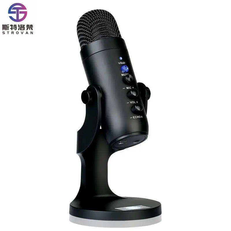 

Игровой USB-микрофон с шумоподавлением, функцией отключения звука и регулировкой усиления