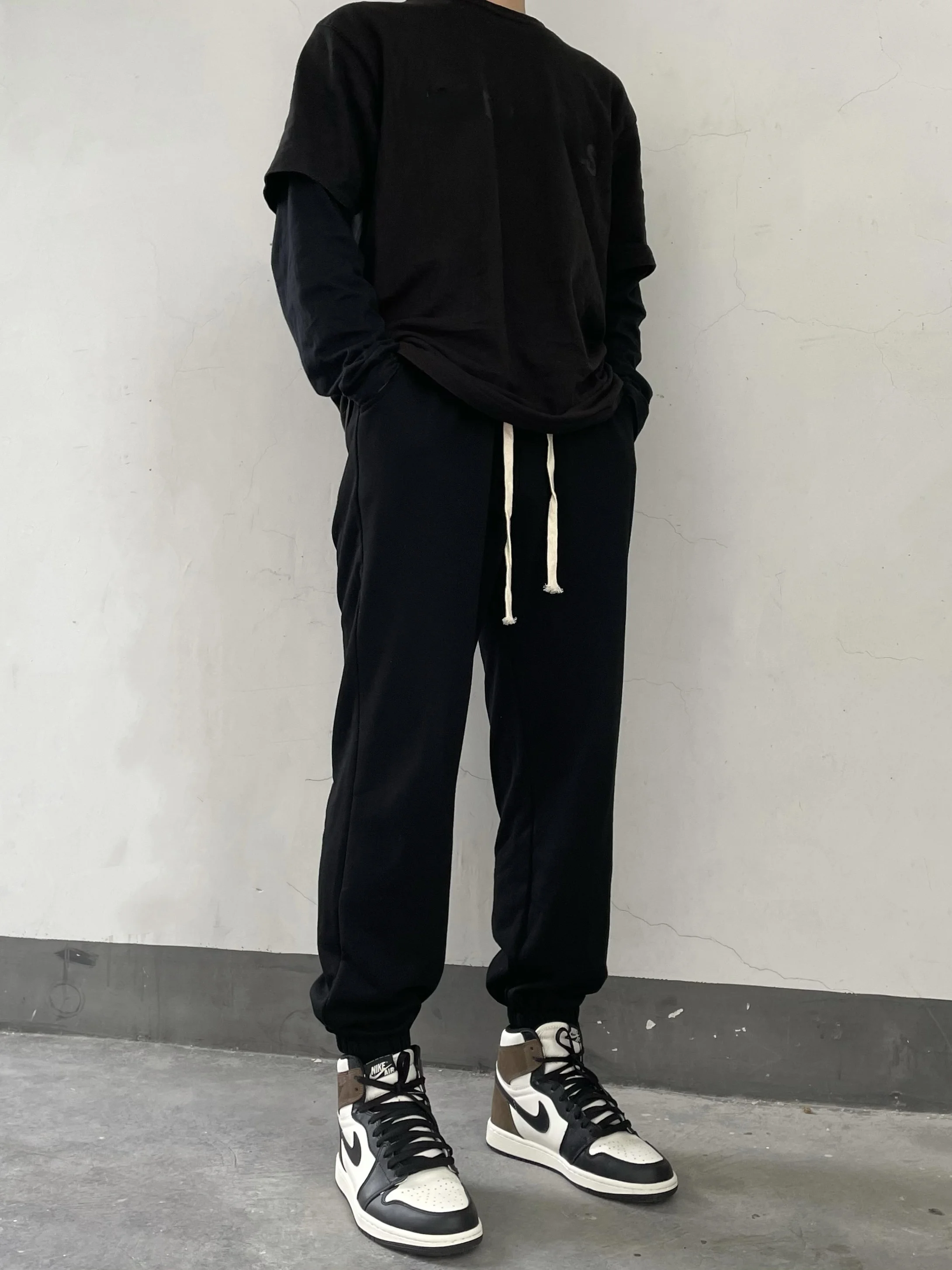 

Trendy Dstring Loose Fits Mens American Sle Trousers Bla Bulkin Sweatpants Spring Autumn Leisure Sweatpants