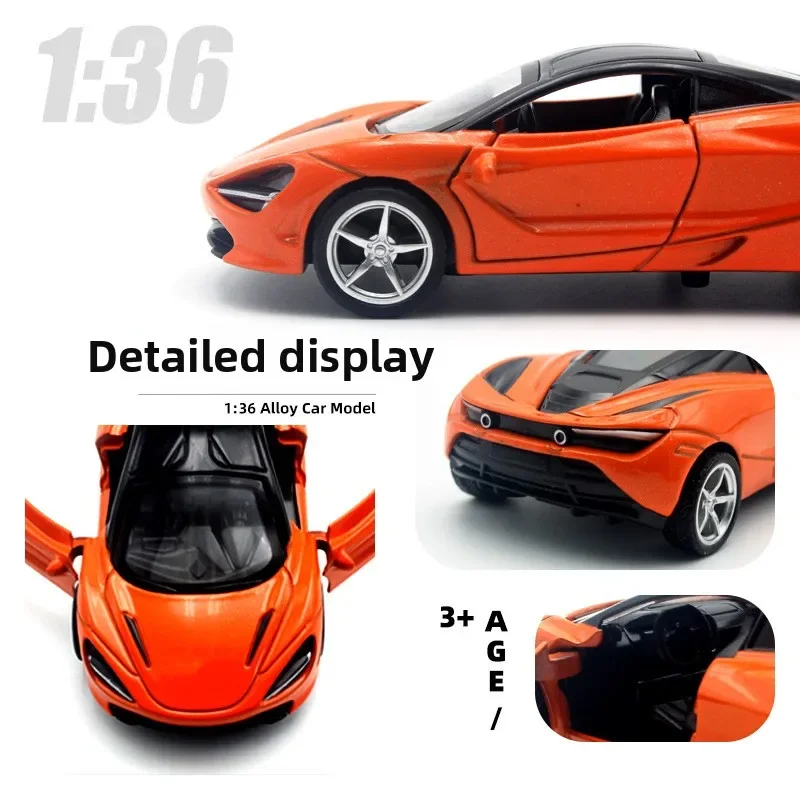 Sportwagen Simulation Legierung Auto zurückziehen Tür Kinderspielzeugauto Kuchen Ornament