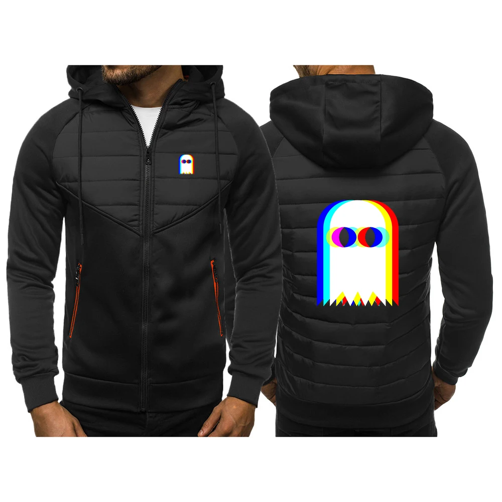 

229, весенне-осенние мужские забавные толстовки с принтом логотипа и забавным призраком, психоделический Vaporwave, Хэллоуин, EDM, универсальные толстовки с капюшоном, куртка