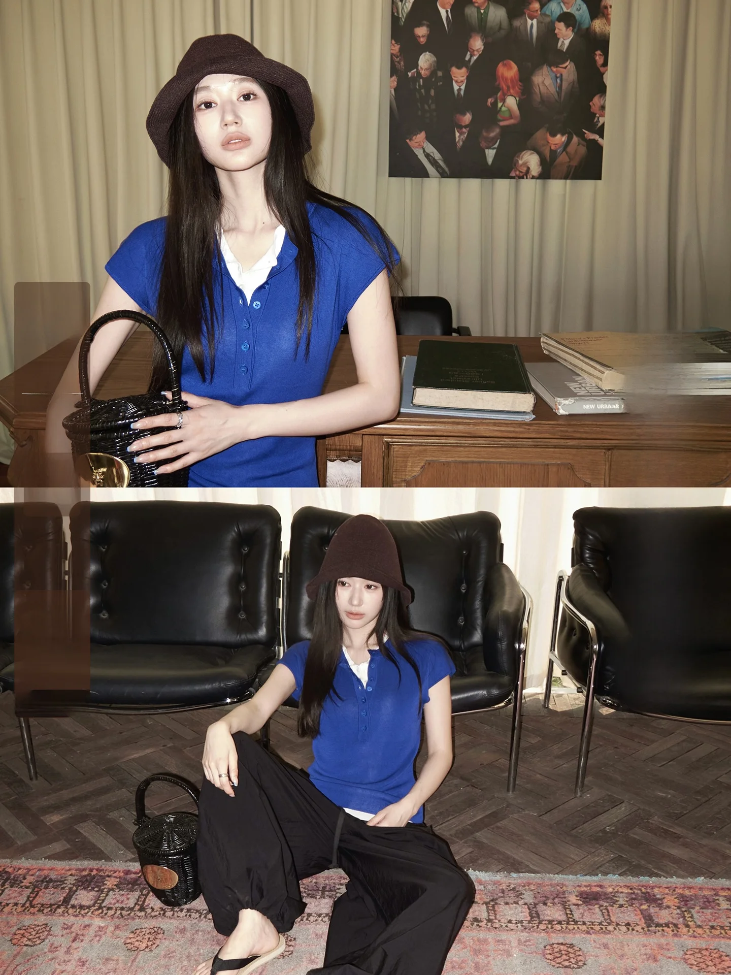 

Lightweight Skin-friendly Henry Collar ort Sve irt 6 Needle 50 Tead Count Slimming Effectiven