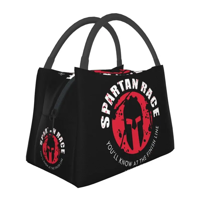 

Custom Large Spartan Race Logo Lunch Bags Women Cooler Warm Insulated Lunch Boxes for Office Travel