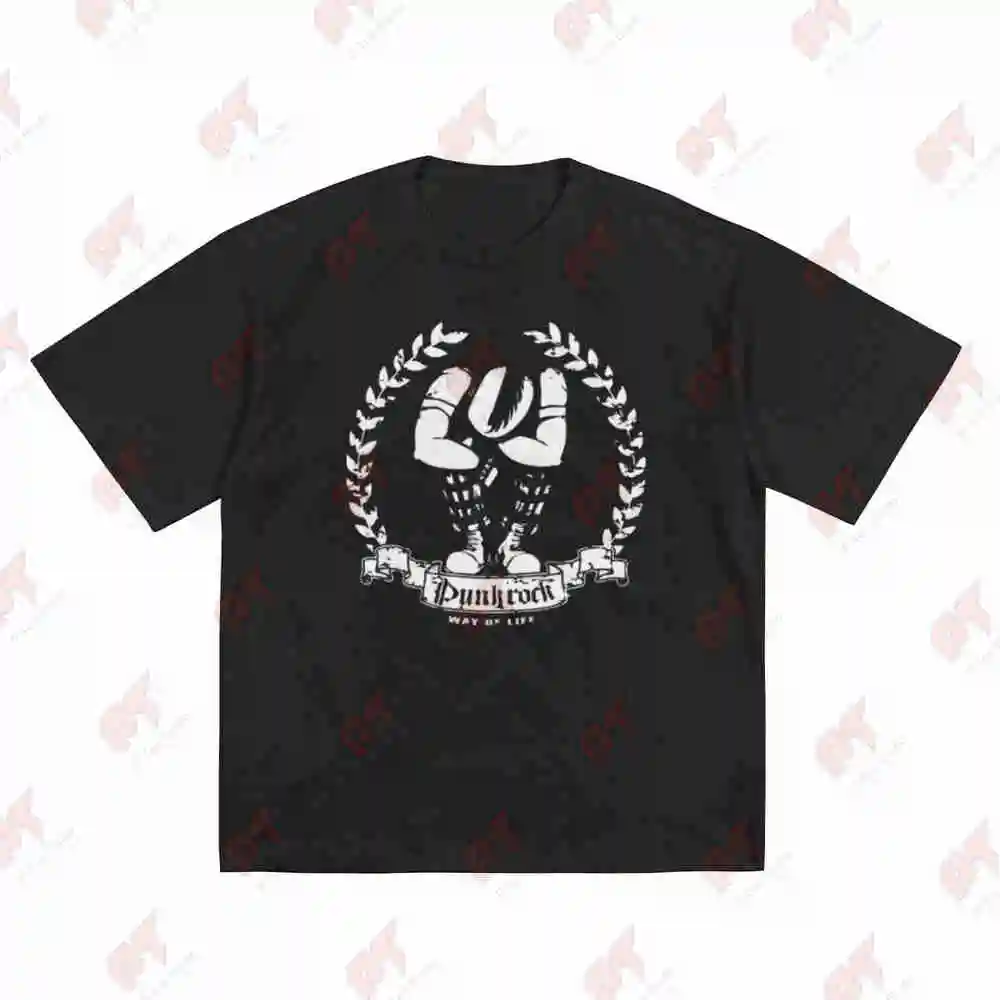 Punk Rock Spirit Of England Union Jack Short Sleeve Tee 100% Cotton T-Shirt