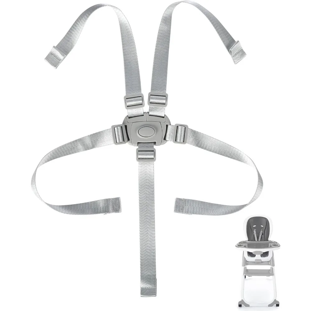 Universal Baby High Chair Straps Replacement 5 Point Harness Adjustable Safety Belt Toddler Seat Belt Highchair Accessories