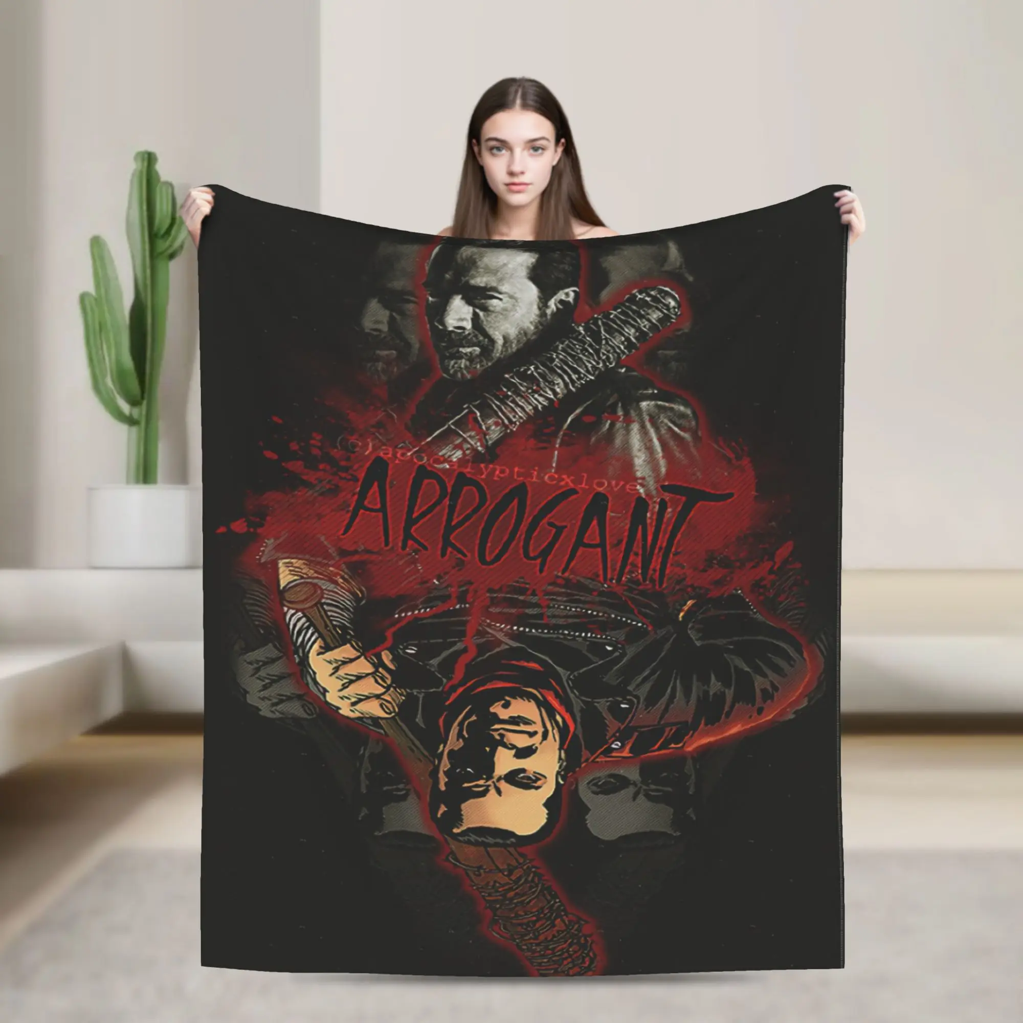 Super Soft Blanket Travel Car Negan Smith Throw Blanket Casual  Bedspread For Home Decor