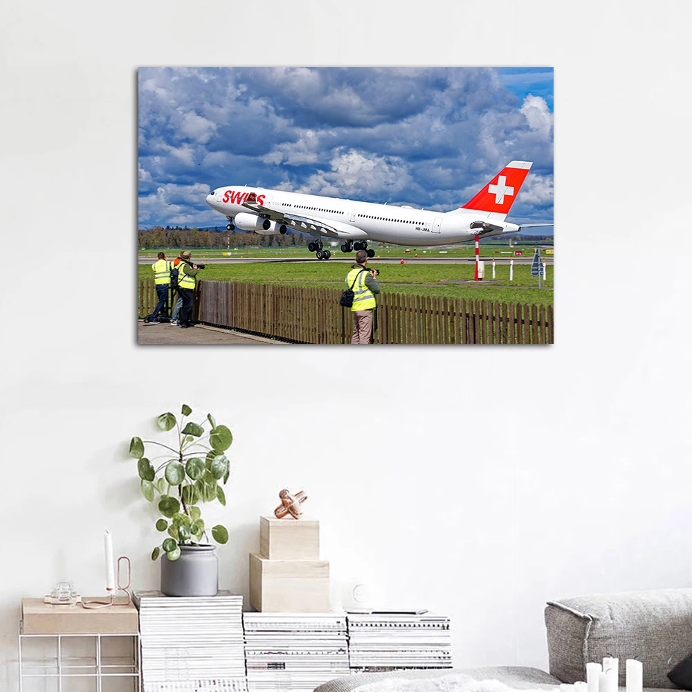 Plakat z samolotem A340-300 od – Home Decor Zurich recenzja i cena