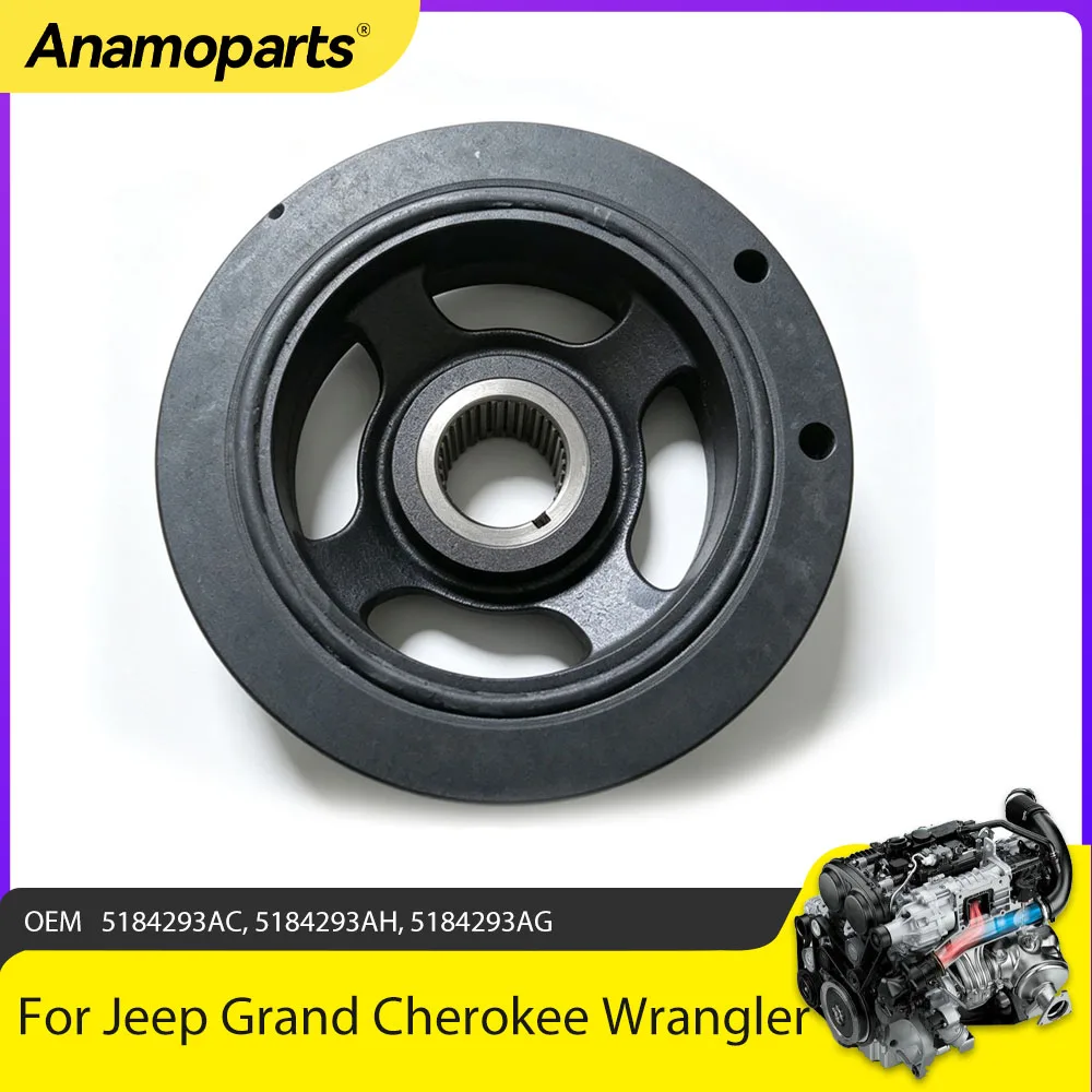 Engine Parts Harmonic Balancer Crankshaft Pulley Fit 3.6 L V6 Gas For Dodge Ram Jeep Grand Cherokee Wrangler Chrysler 300 3.6L