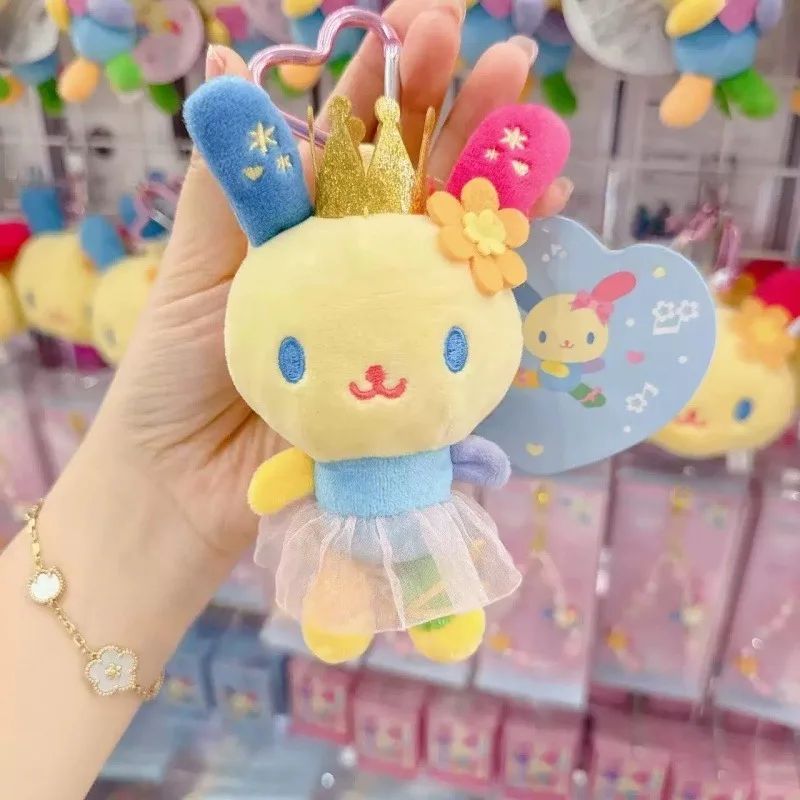 Kawaii Sanrio, милая застежка-сердце usahana Wink, плюшевая кукла, брелки для девочек, ситцевый кролик, пушистая сумка, подвеска, мягкий кролик, плюшевые подарки