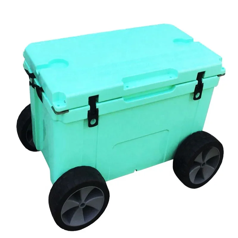 

A A Large Capacity Fishing Camping Rolling Cooler with Wheels