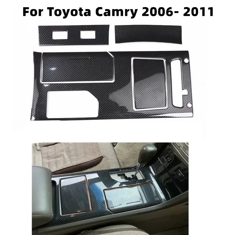 For Toyota Camry 2006 20017 2008 2009 2010 2011 Car Accessories Interior Decoration Carbon Fiber Style Partner Panel Stickers