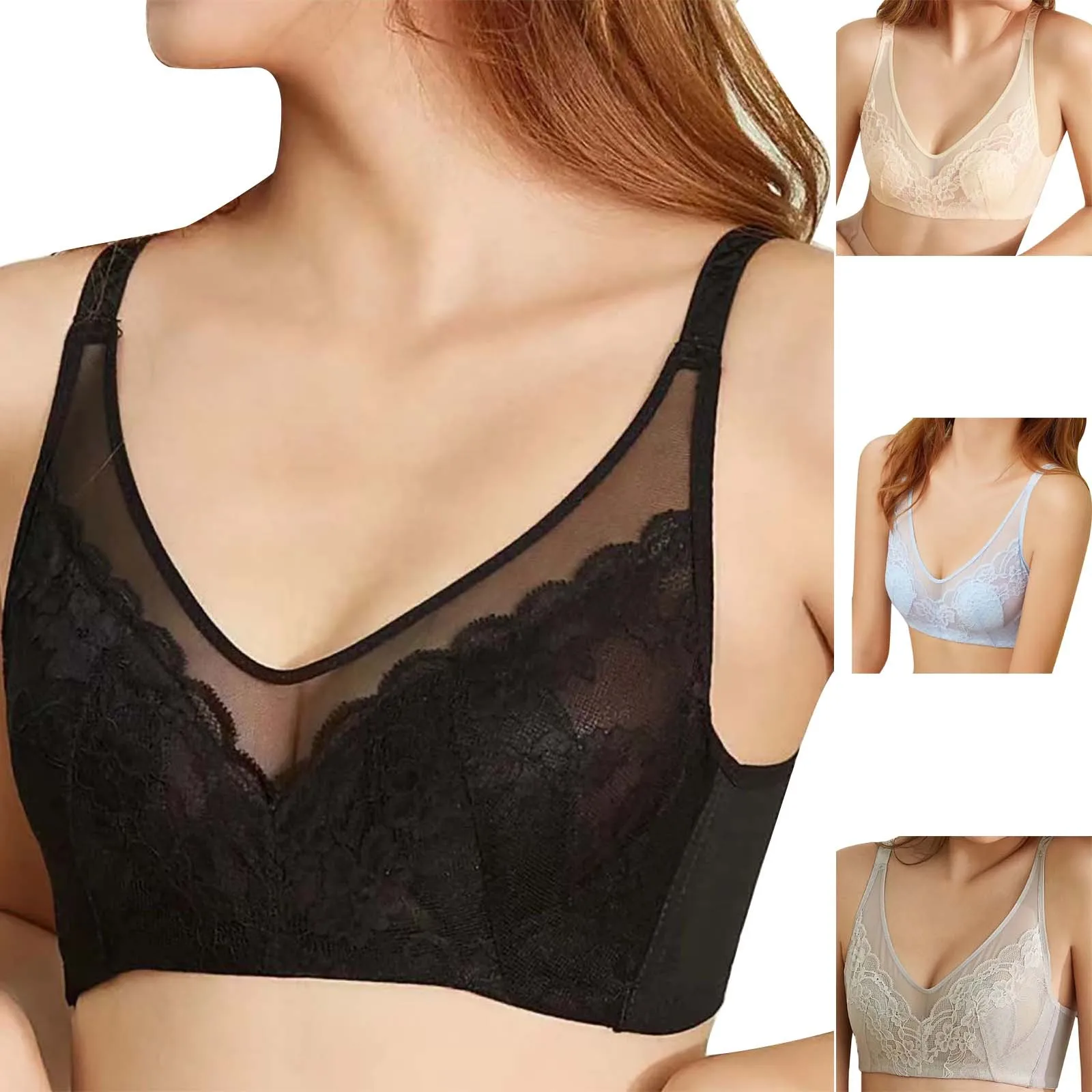 Bras For Women No Underwire T Shirt sexy women's bra push up ladies underwear bra Soft Support Bra Non Steel Ring Top Support